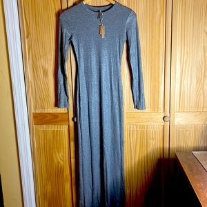 BRAND NEW SKIMS Soft Lounge Metallic Long Sleeve Dress